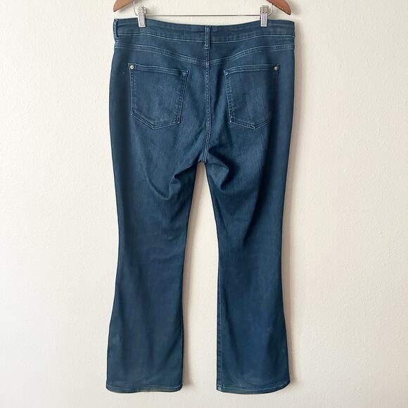 Pilcro the Icon Flare Jean Patch Pockets Women’s Size 32 mid-dark wash - Picture 5 of 16